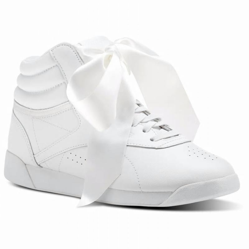 Reebok Freestyle Hi Satin Bow Tenisky Damske - Biele KN2954VR